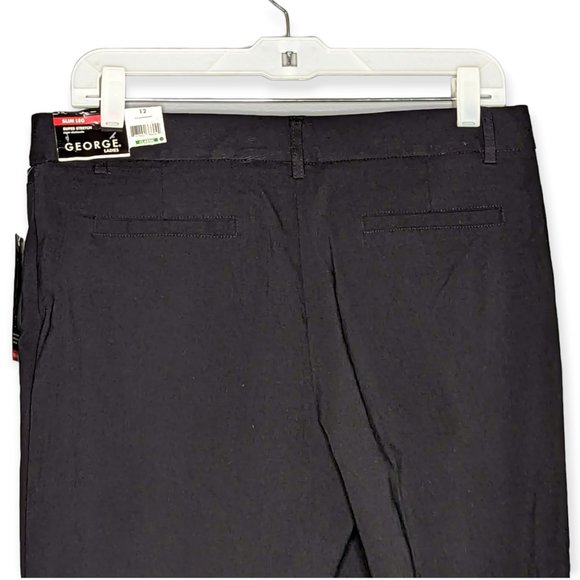 George Millennium Slim Fit Super Stretch Classic Fit Black Pant Size 12 - Picture 7 of 15